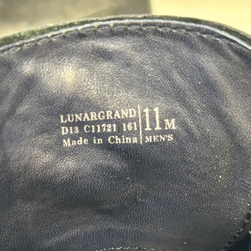 Cole Haan Lunargrand Chukka Boots Black Leather Teal Sole Men's 11M‎